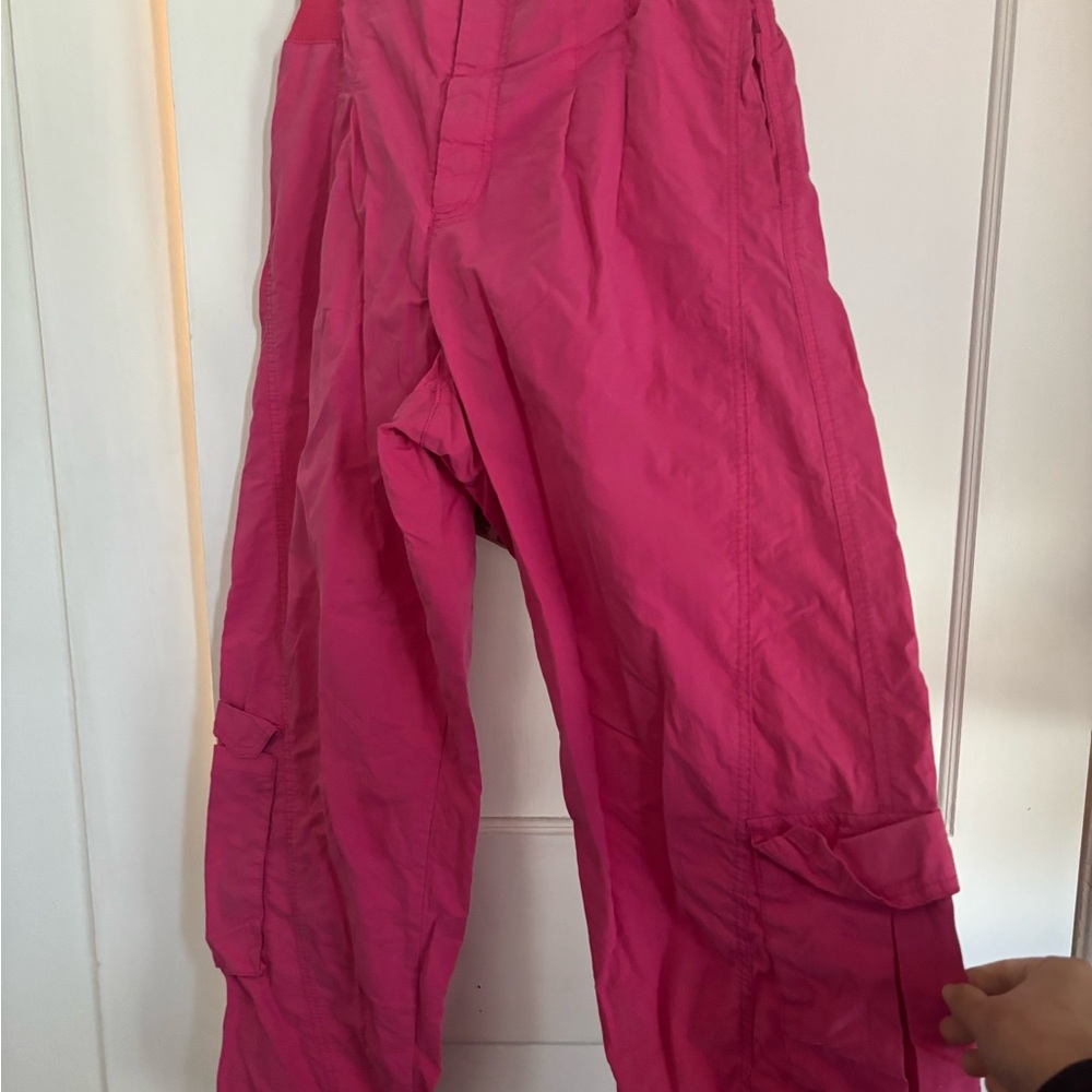 Bright Pink FP Movement Highwaist Cargo Pants - Picture 9 of 12